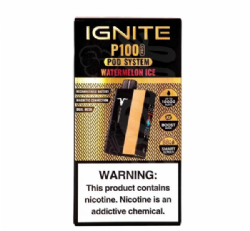 Kit Ignite P100 10.000 puffs 1 bateria e 1 refil BLACK/GREY/GOLD
